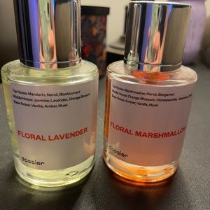 Dossier perfumes, Zara Red Vanilla, and DUA brand perfumes